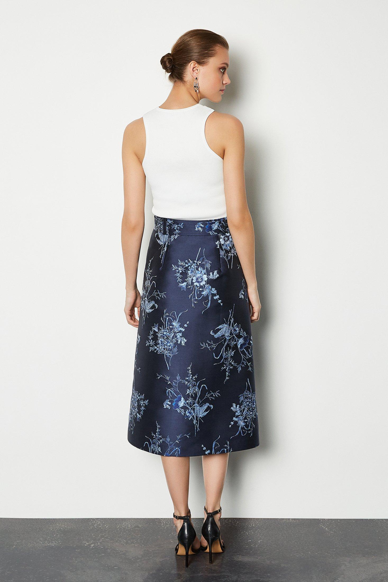 Floral Jacquard Skirt
